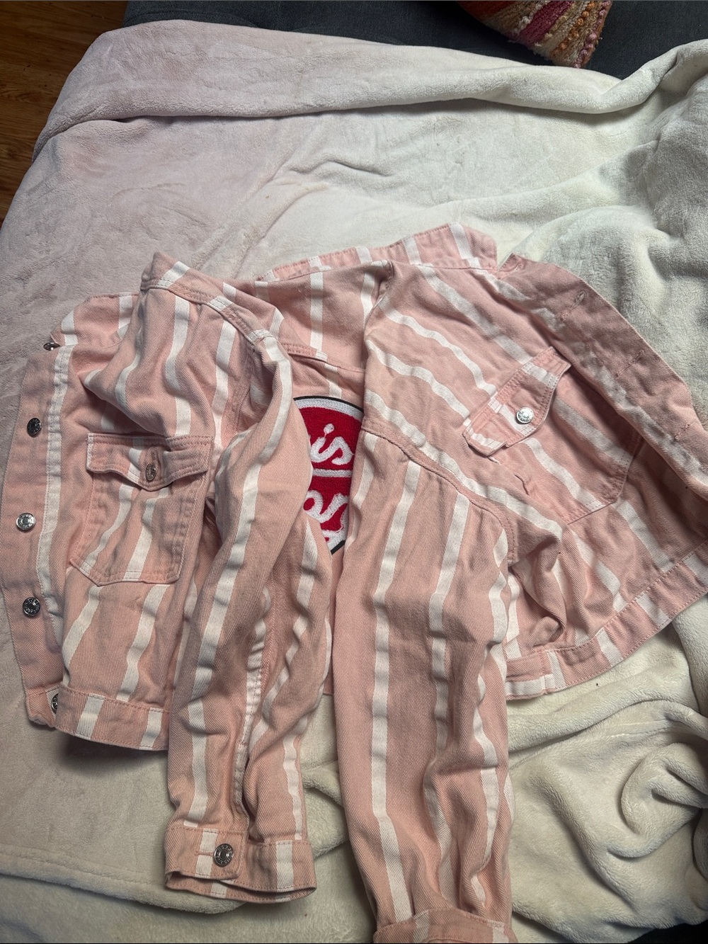 Women’s Pink Striped Skirt - Casual Everyday Style